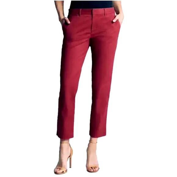 GAP Slim City Crop Burgundy Pants Size 4R - Picture 1 of 8